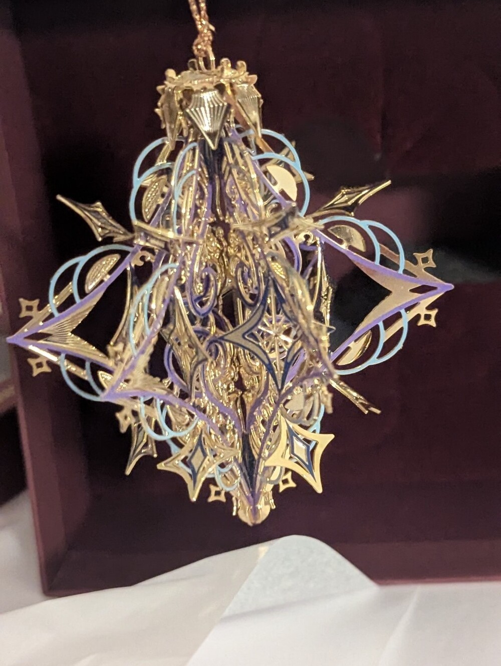 Baldwin Festival Snowflake 24KT Gold Finished Brass Christmas Ornament